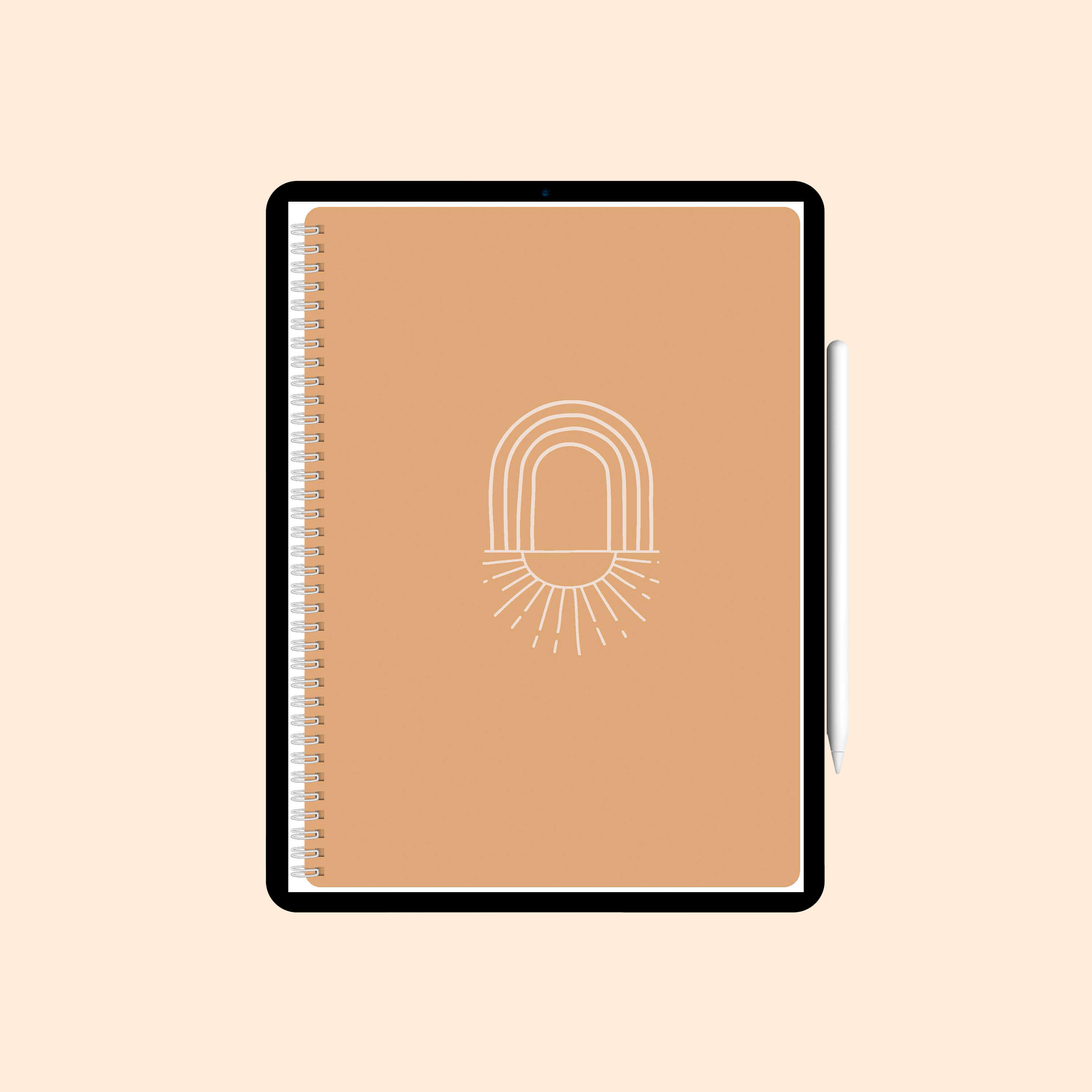 Caderno Digital "Boho Drawings" com 6 matérias