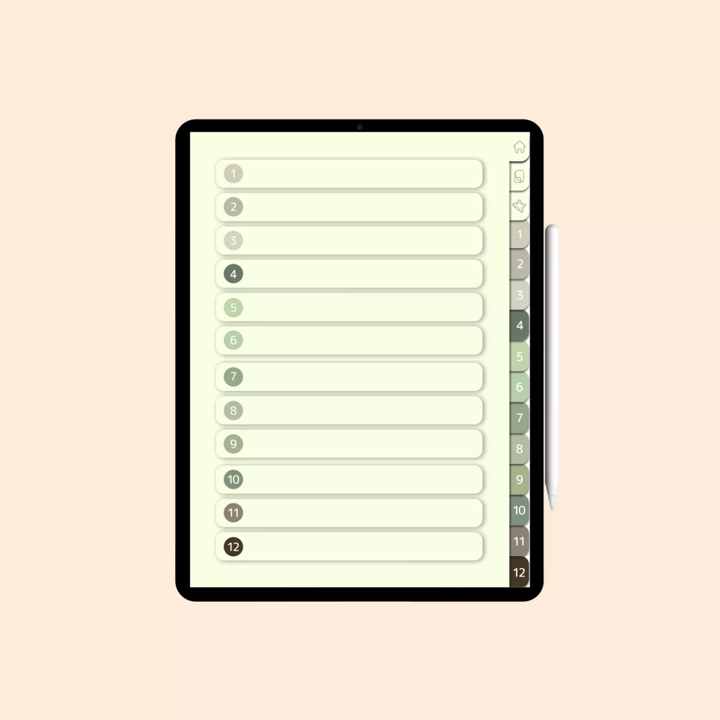 Caderno Digital "Pastel Lemon" com 12 divisórias