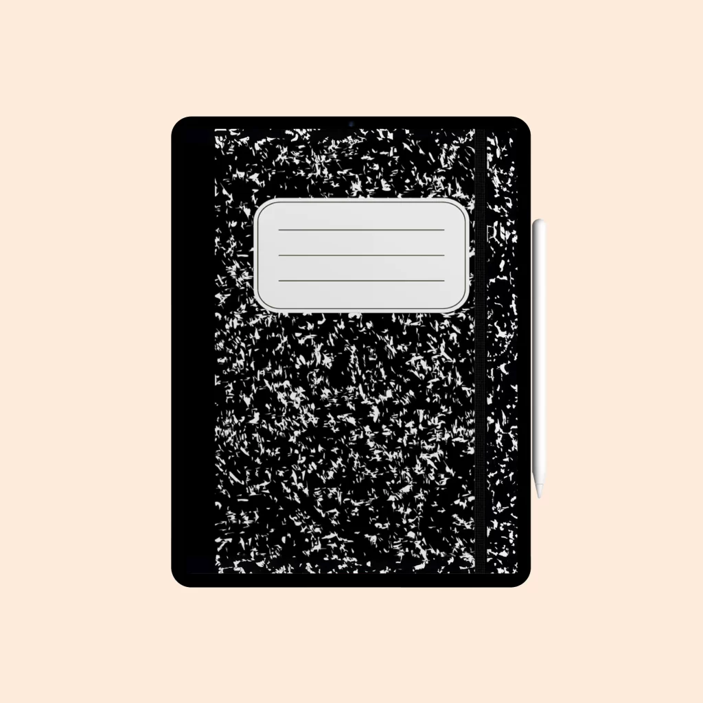 Caderno Digital "Black Notebook" com 12 divisórias