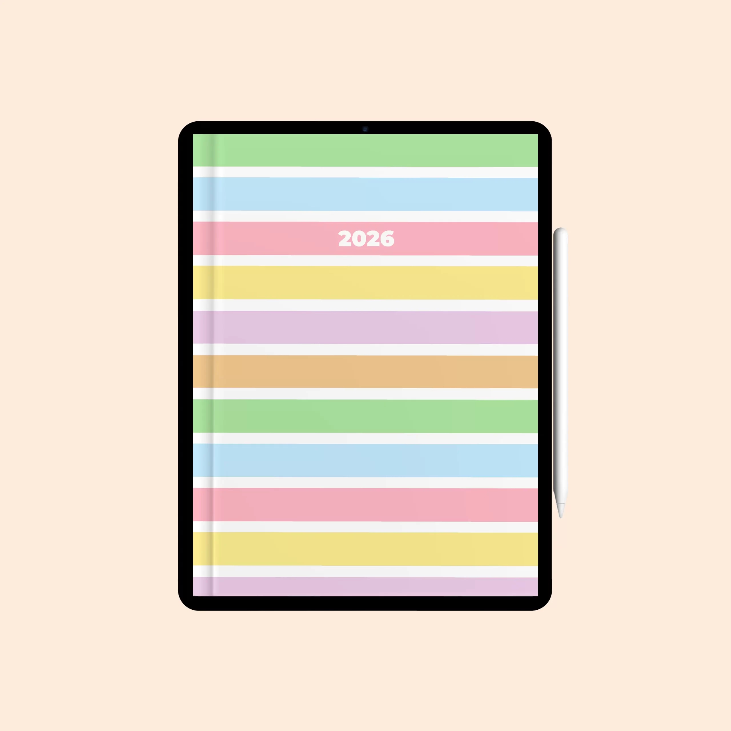 Planner Digital BASIC Vertical 2026 "Colorful" DATADO + 1 PÁGINA POR DIA