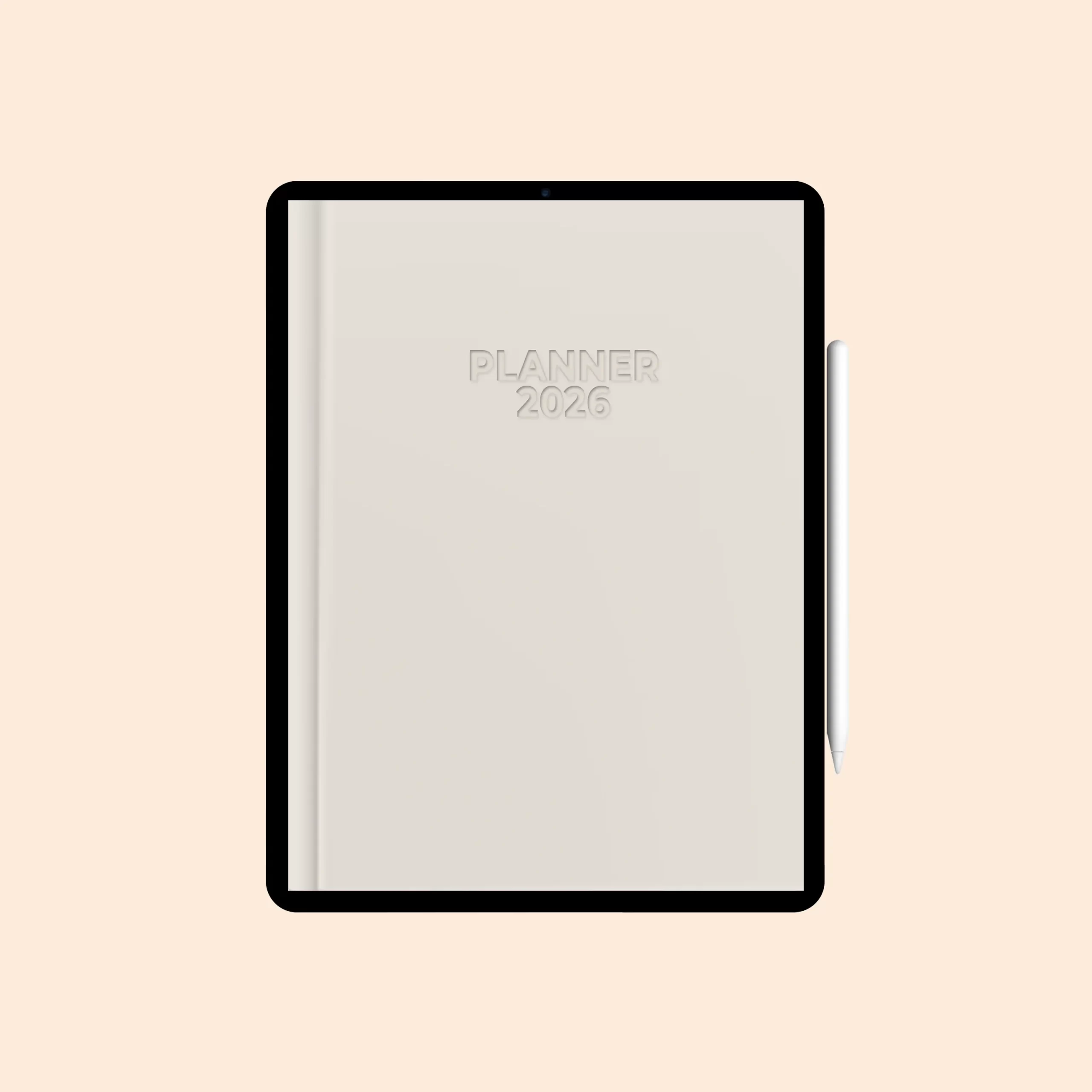 Planner Digital BASIC Vertical 2026 "Minimalist" DATADO e 1 PÁGINA POR DIA