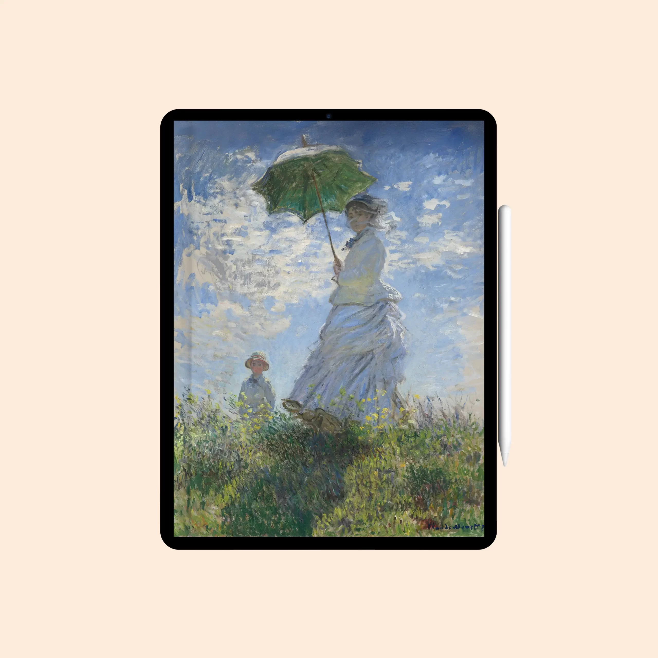 Caderno Digital “A Mulher de Sombrinha” com 12 divisórias - Coleção "Art"