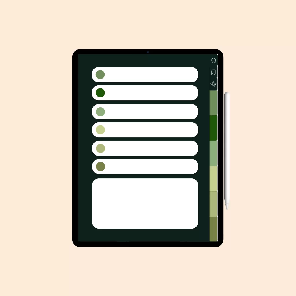 Caderno Digital "Folhas Verdes" com 6 divisórias