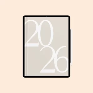 Planner Digital do Professor 2026 Vertical "Minimalist" DATADO com 10 TURMAS