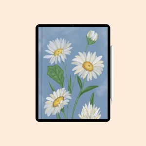 Caderno Digital “Margaridas” com 6 divisórias - Coleção "Tudo São Flores"